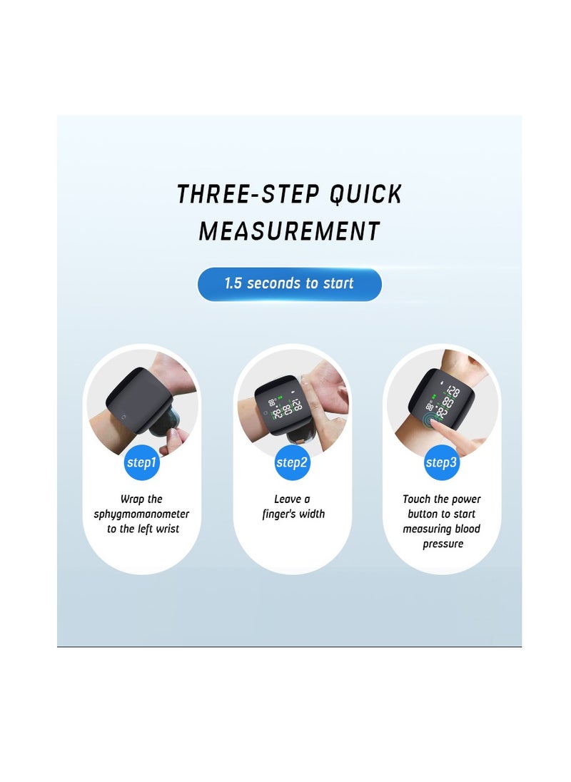 REALBLAD - Smart Touch Screen Integrated Intelligence Electronic Blood Pressure Monitor with Rechargeable Battery, Wrist Cuff, Heart Rate & Pulse Monitor, Color LCD Display, and Voice Broadcast (WHITE) - Image 1