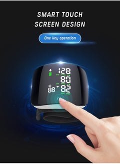 REALBLAD Smart Touch Screen Integrated Intelligence Electronic Blood Pressure Monitor with Rechargeable Battery, Wrist Cuff, Heart Rate & Pulse Monitor, Color LCD Display, and Voice Broadcast (WHITE)  - Image 4