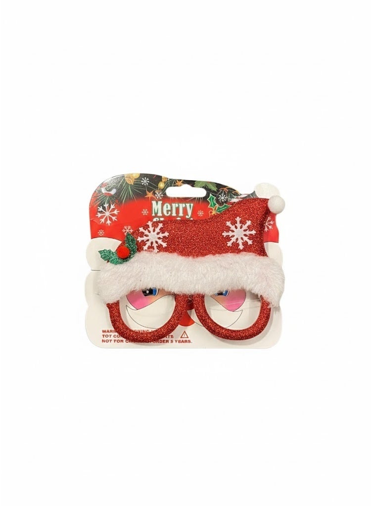 Christmas Party Hat Glasses – Red - Image 1