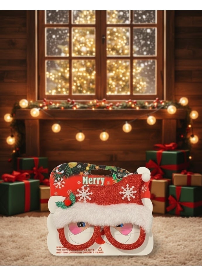Christmas Party Hat Glasses – Red - Image 2