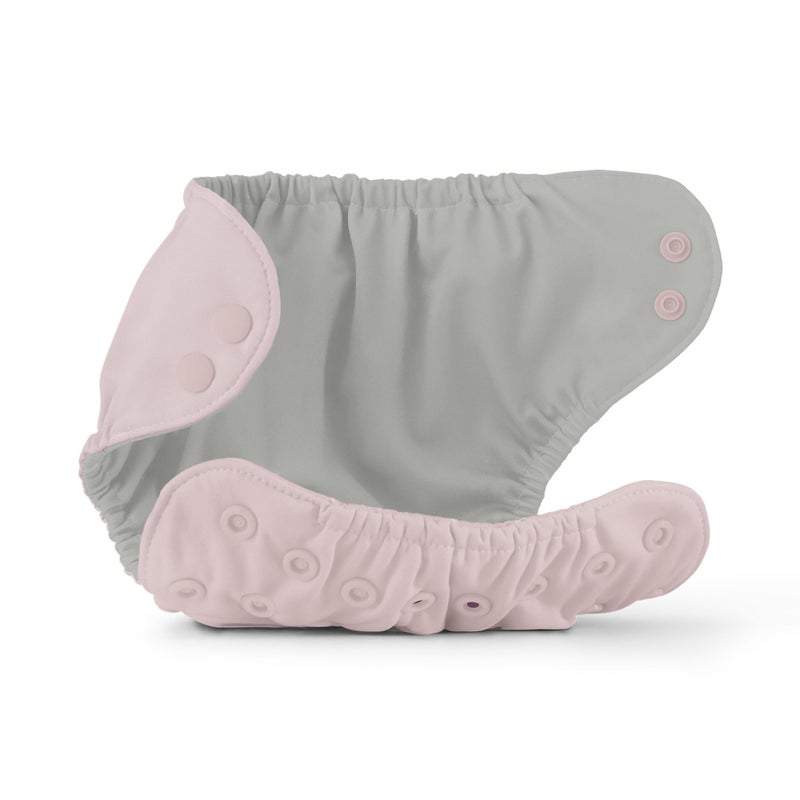 Esembly Cloth Diaper Cover - Reusable Swim Diaper, Waterproof, Breathable - Adjustable Outer Layer Over Absorbent Inner for Blowout Protection - Amethyst, Size 2 (18-35lbs) - Image 4