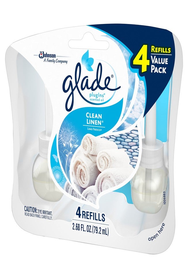 SC Johnson Glade Plugins Scented Oil Air Freshener Refill - Clean Linen - 2.68 oz - 4 ct - Image 3
