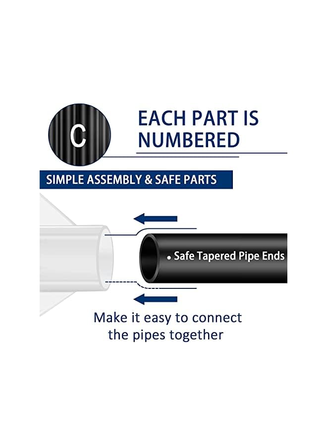 Zaboon خزانة ملابس محمولة لتخزين الملابس منظّم خزانة محمولة مع قماش غير منسوج سهل وسريع التركيب قوي ومت耐د (130*45*170 سم) رمادي - Image 4