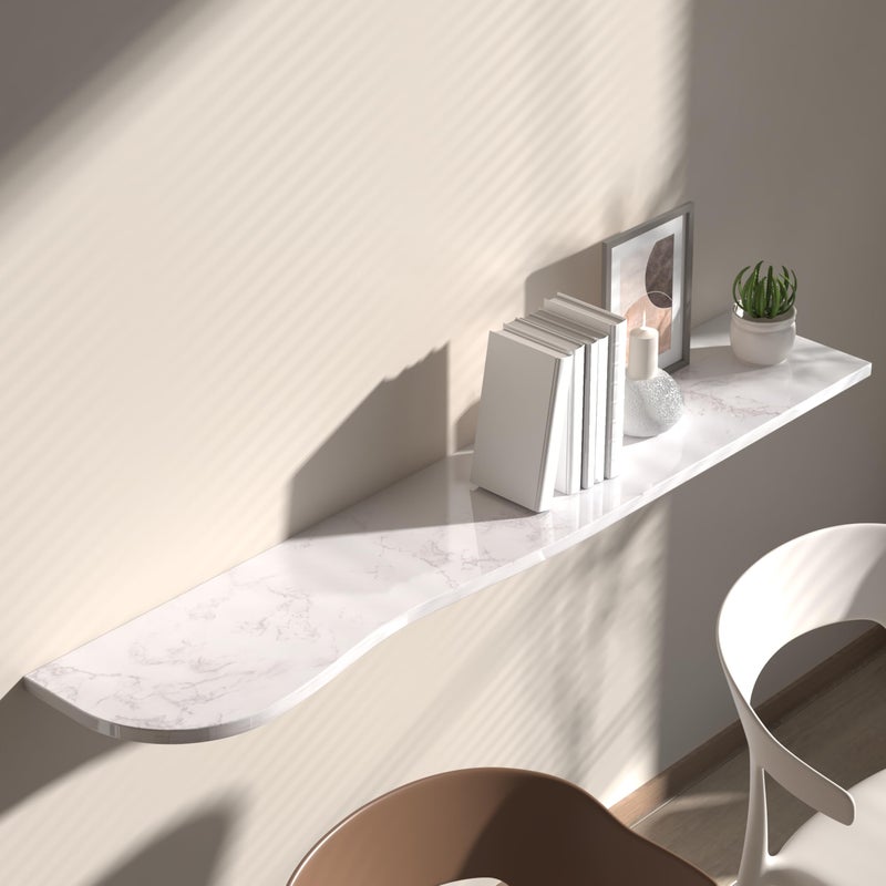 OSECAGE White/Gray Glossy Marble Contact Paper Wallpaper 15.8"x78.7" Peel and Stick Wallpaper Self Adhesive Thick Removable Waterproof DIY Vinyl Film for Kitchen Countertops Cabinet Furniture Refurbishment - Image 5