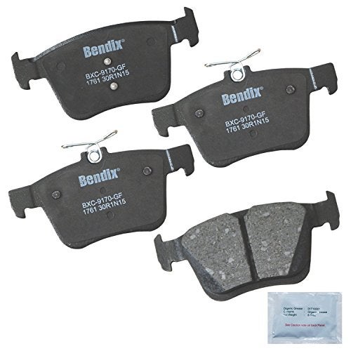 Bendix Priority1 CFC1761 Rear Brake Pads for Audi A3,Quattro,Sportback e-tron,Q2,Q3,RS3,S3,TT,RS TTS MG GT,Seat Ateca,Leon,Tarraco,Volks Arteon,Atlas,Cross Sport,e-Golf,R,Jetta,Taos,Teramont,Tiguan - Image 1