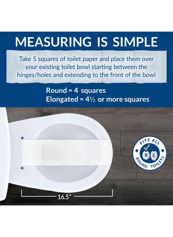 Bemis 500EC Durable Wood Toilet Seat with Easy Clean Hinges, Round, White - Image 4