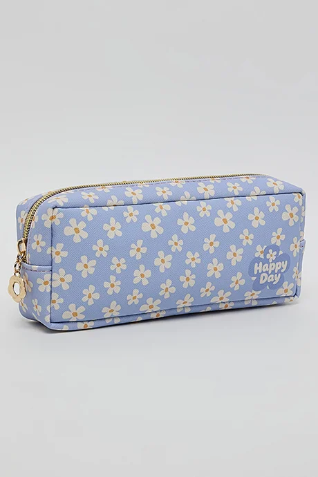 R&B Floral Print Pencil Pouch