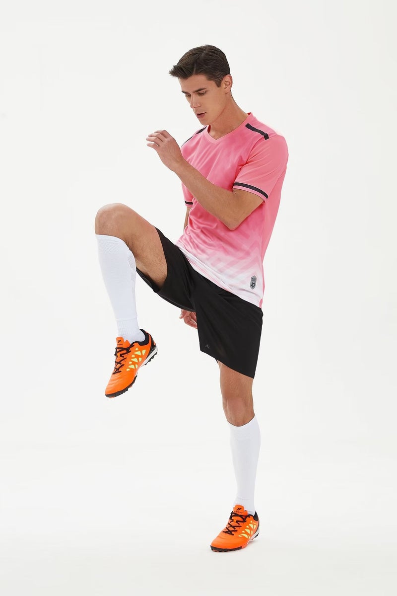 2023 Soccer Suit Quick Dry Set Male and Female Adult Children Student Short Sleeve Training Suit Match Jersey Pink