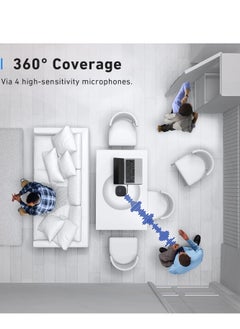 Soundcore PowerConf S330 USB Speakerphone, Conference Microphone for Home Office, Smart Voice Enhancement, Plug and Play, 360° Voice Coverage via 4 Microphones, and Powerful Sound  - Image 4