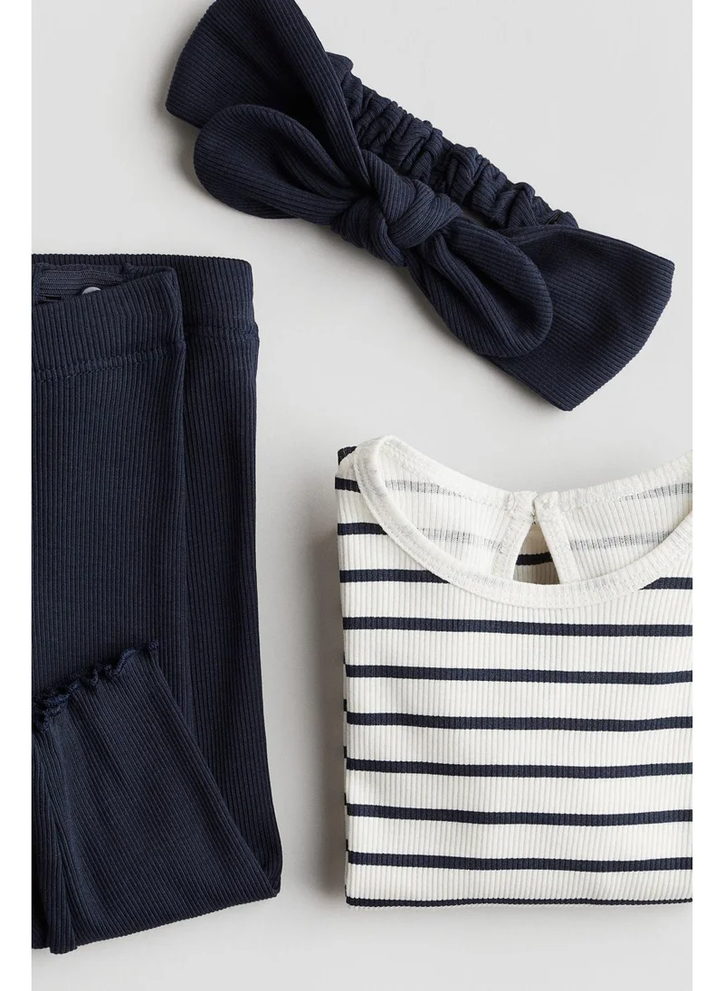 H&M 3-piece cotton jersey set