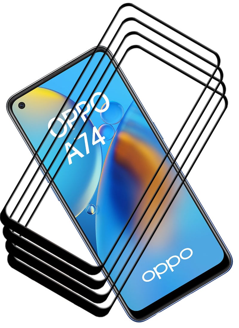 ACLIX 4 Pieces Antistatic ESD Dustproof Premium Quality High Definition Tempered Glass Screen Protector Designed For Oppo A74 - Image 1