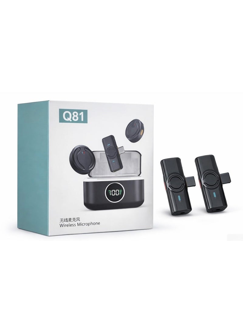 ELTRAZONE Q81 Wireless Microphone for iPhone & Android – Dual Clip-On Lavalier Mic with Charging Case, Noise Reduction, Type-C Receiver, 100m Range, for YouTube, TikTok & Interviews - Image 1