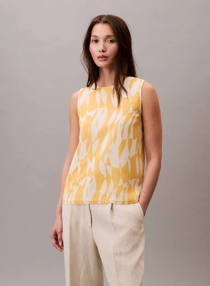 Printed Sleveless Shirt