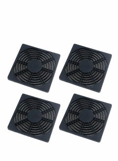 Y&D Cooling Fan Filter 120mm 4Pcs 3 in 1 Computer Dustproof PC Dust Cover Ventilator Grill with Sponge and Screws for 120x120 Case (Black)  - Image 1