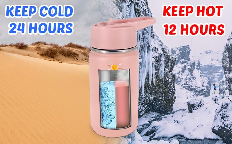 B.B B&B Kids Stainless Steel Water Bottle with Straw Kids Insulated Water for School, Trip & Travel,Water Bottles for Boys Girls Reusable Double Wall Vacuum Leak Proof BPA Free - Image 4