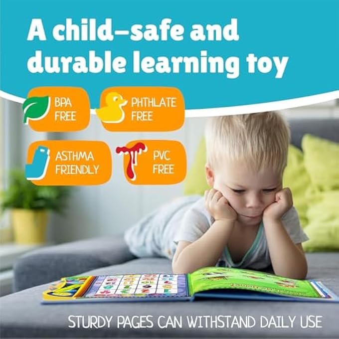 ABS INTERACTIVE ELECTRONIC LEARNING BOOKS ,DOODLE WHITEBOARD,USB CHARGING, TOUCH & READ ELECTRONIC EDUCATIONAL BOOK WITH SOUND, EARLY LEARNING TOY FOR 1-6 YEAR OLDS - Image 5