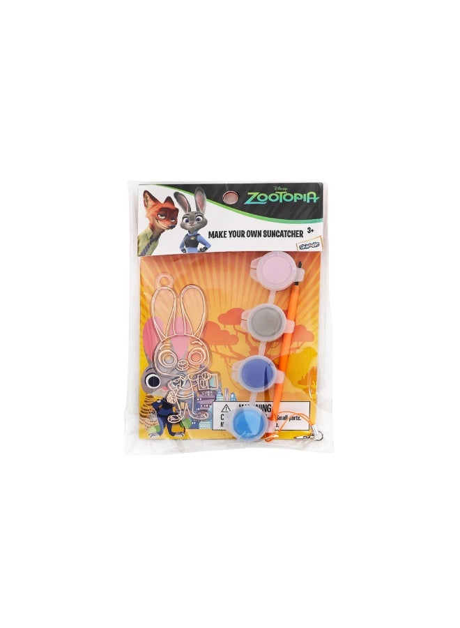 Disney Zootopia Judy Make Your Own Suncatcher | Painting Kit | Art & Craft For Kids | Fun Staycation Activity | Age 3+ - Image 2