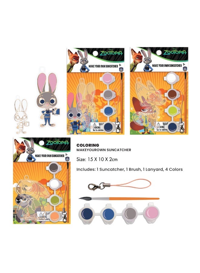 Disney Zootopia Judy Make Your Own Suncatcher | Painting Kit | Art & Craft For Kids | Fun Staycation Activity | Age 3+ - Image 3