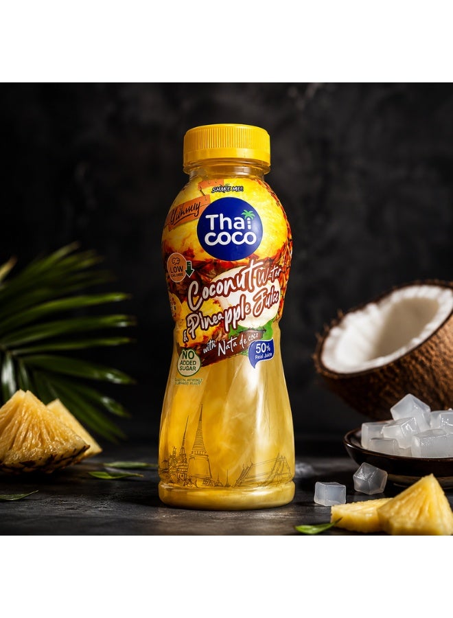 Thai Coco Coconut Water and Pineapple Juice with Nata de Coco 320ml Pack of 24 - Image 3