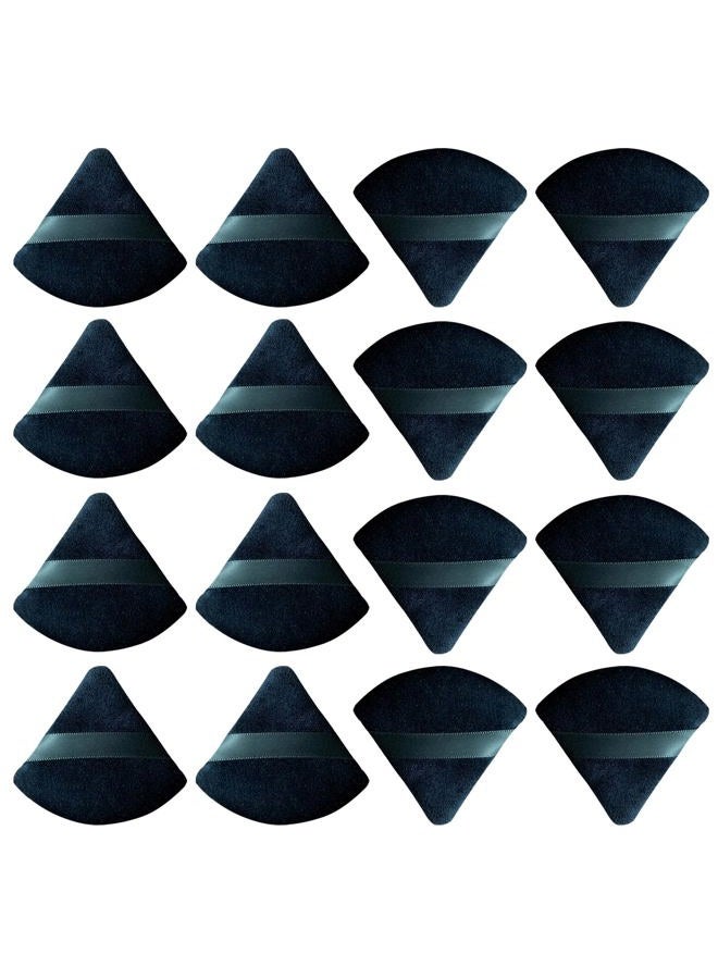 MHHPL 16 pcs Triangle Powder Puff Makeup Puff:Setting Powder Puff Powder Puffs for Face Powder for Loose Powder Cosmetic Foundation Makeup Sponge Beauty Blender - Image 1