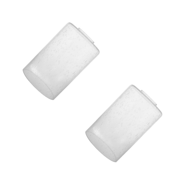2pcs Replacement Glass Shade for Pendant Clear Bubble Glass Lampshade Decorative Lamp Shade for Table Lamps Modern Cylinder Light Fixture Cover - Image 1