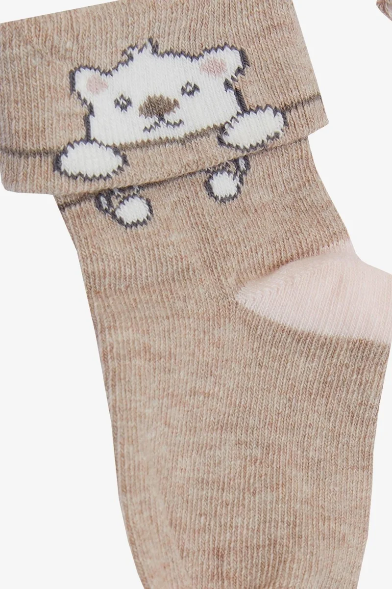 كاتامينو Baby Girl Socks 2-Piece Cute Kitten Printed 0-24 Months, Mixed Colors
