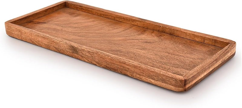 MAHASU Platter Acacia Wood Serving Platters Set of 3 Cake Appetizer Plates Kitchen Charcuterie Platter for Food Set of 3 12 X 6 X 075 - Image 4