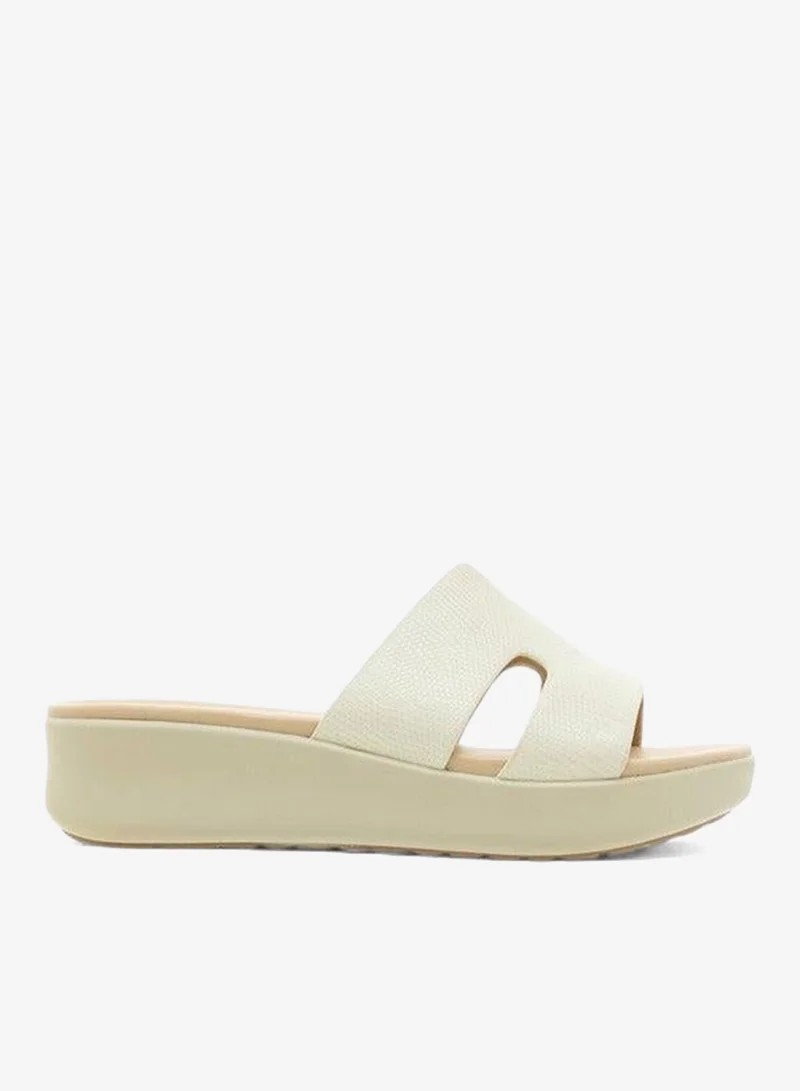 Paprika Women's Cutout Textured Slip-On Sandals