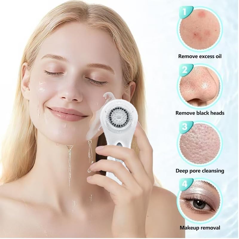 Clarisonic ARIA Sonic Facial Cleansing System, Electric Face Brush (White) - Image 4