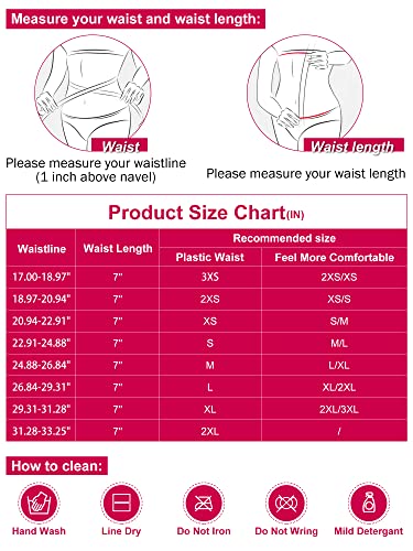 Atbuty Super Short Torso Waist Trainers Cincher Corset Tummy Shaper Slimming Latex Trimmer Girdle (Black (7'' Short Torso, 9 Steel Bones), XS) - Image 5