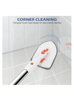 Excefore Floor Scrub Brush, 3-In-1 Tile Tub Scrubber with 52-inch Adjustable Long Handle Shower Cleaner Brush and 3 Detachable Replacement Brush Heads for Bathroom, Bathtub, Floor, Wall  - Image 5
