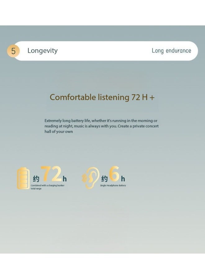 Bluetooth Earphone, ANC Wireless Earbuds Codec with Hires Audio, Touch Control & Long Battery Life  - Image 4