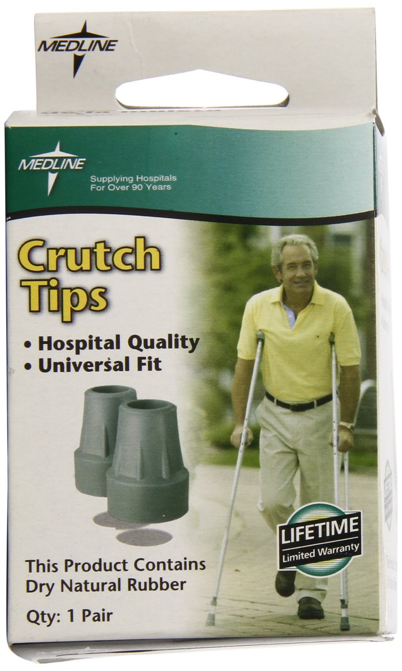 Medline Crutch Replacement Tips Gray