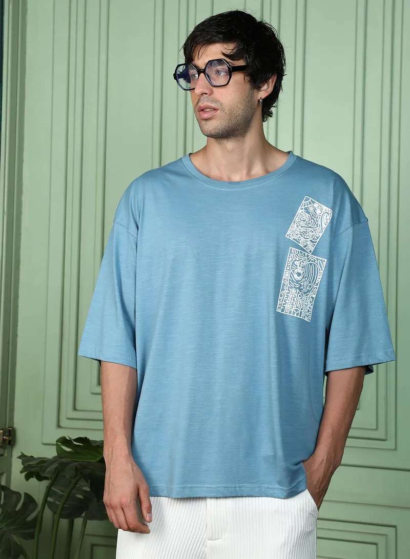 كامبوس سوترا تيشيرت رجالي بطبعة مزرعة حيوانات مقاس كبير