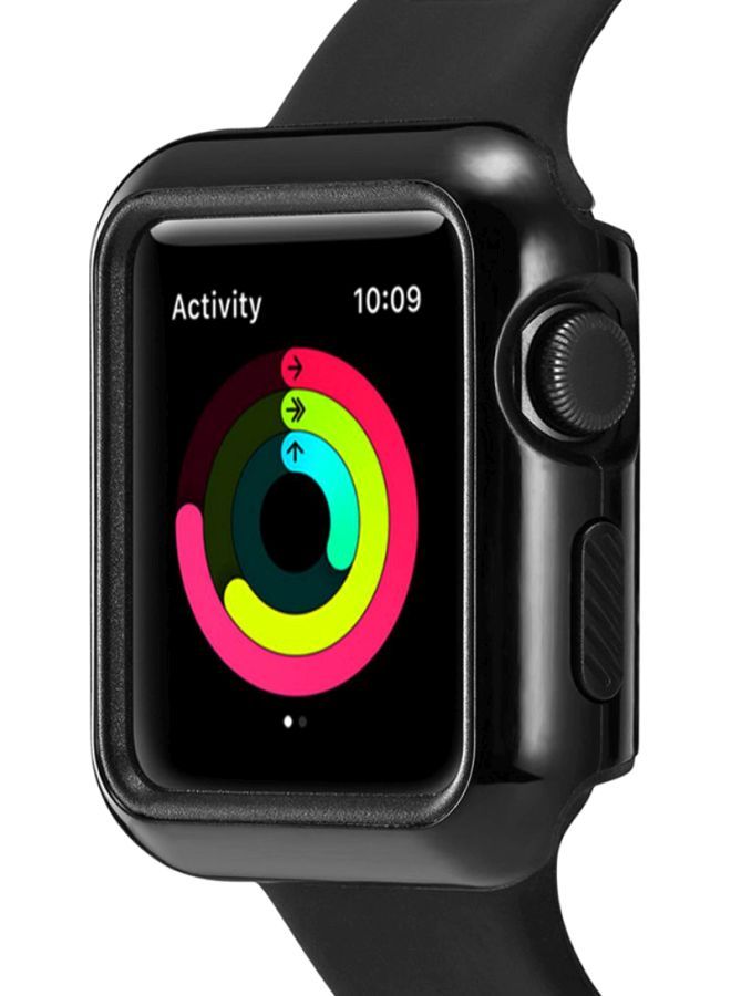 NIBEMINENT Protective Bumper Case For Apple Watch Series 3 42mm Black  - Image 3