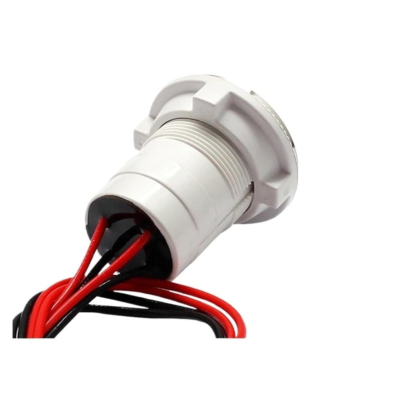 22 مم مفتاح ضغط من الفولاذ المقاوم للصدأ مقاوم للماء IP68 مع رمز الطاقة 220 فولت مؤقت LED أحمر - Image 5