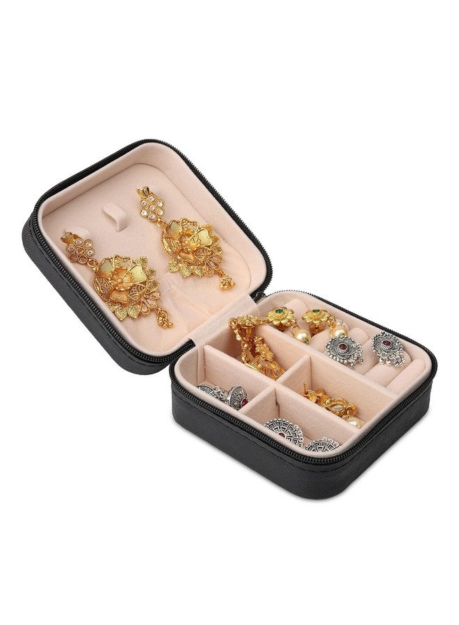 KLIVE Professional Travel Makeup Case Portable Artist Cosmetic Brush Organizer Storage Bag with Dividers and Shoulder Strap for Toiletry Jewelry Jewellery Box for Women (1 PCS/Multicolour) - Image 2