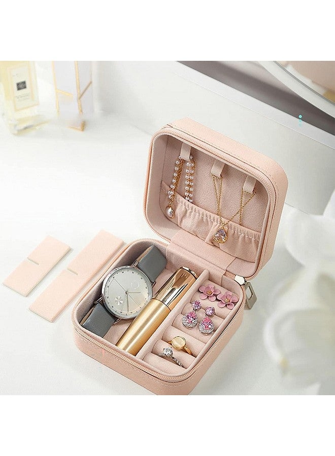 KLIVE Professional Travel Makeup Case Portable Artist Cosmetic Brush Organizer Storage Bag with Dividers and Shoulder Strap for Toiletry Jewelry Jewellery Box for Women (1 PCS/Multicolour) - Image 5