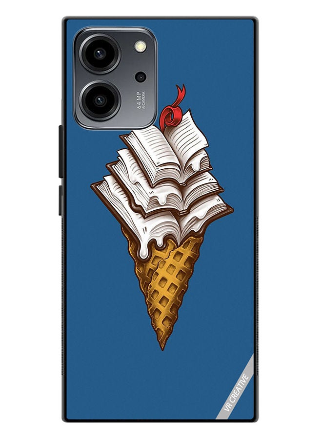 VR CREATIVE Protective Case Cover For Honor 80 SE Book Icecream Design Multicolour - Image 1