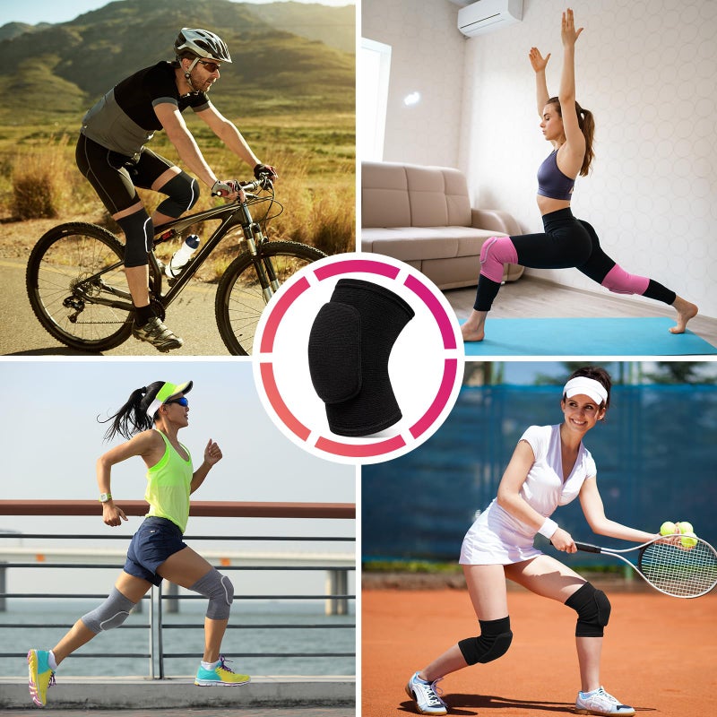 RYBTB Volleyball Knee Pads,Knee Pads for Women,Men,Kids,Girls,Knee Brace for Basketball Volleyball Football Dance Yoga Tennis Running Cycling Workout Climbing (Pink, Small) - Image 4