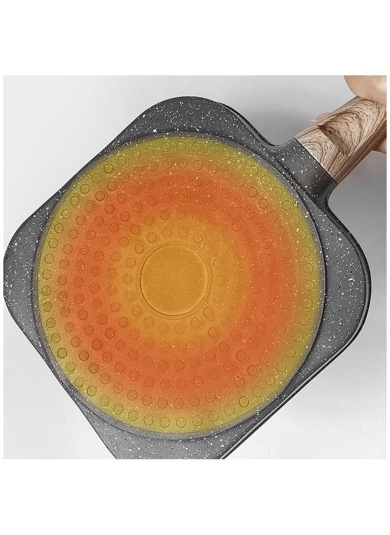 Generic - Egg Frying Pan，Non Stick Egg Cooker Pan Compatible with All Heat Sources,for Egg Burger/Breakfast Pancake Pan/Omelette，Suitable for Gas Stove & Induction cooker(four section) - Image 1