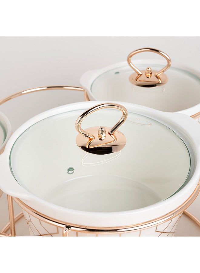 La Mesa 5 Pcs Round Food Warmer With Stand - Image 2