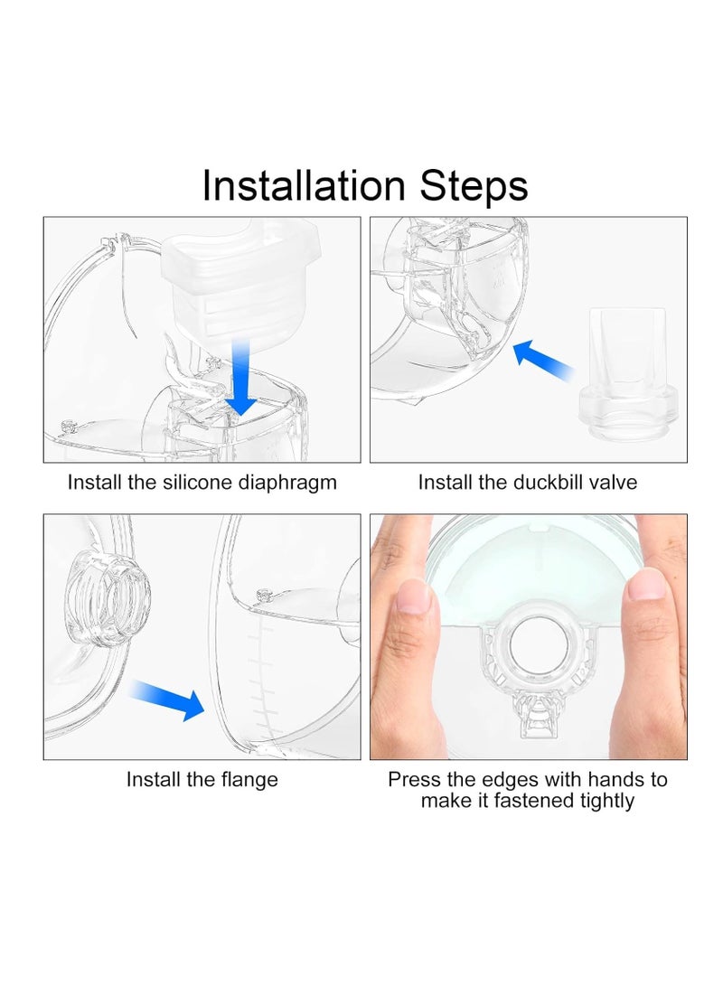 Mommed S21 Breast Pump Accessories Set - 6 Pieces Duckbill Valve Silicone Diaphragm Replacement Parts for S21, S23, S18 Breast Pumps - Image 5