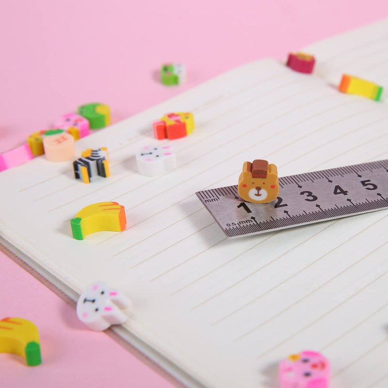 TDOCK 300 Pieces Mini Animal Fruit Collection Erasers for Kids, Bulk Small Pencil Erasers for Classroom Homework Rewards, Party Favors, Gift Filling - Image 5