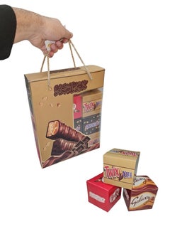 Chocolate Gift Box Set themes  Twix Xtra, KitKat, Galaxy, Decorative Handle Bag Eid Mubarak, Ramdan kareem Gift box 12pack inside best gift box for kids