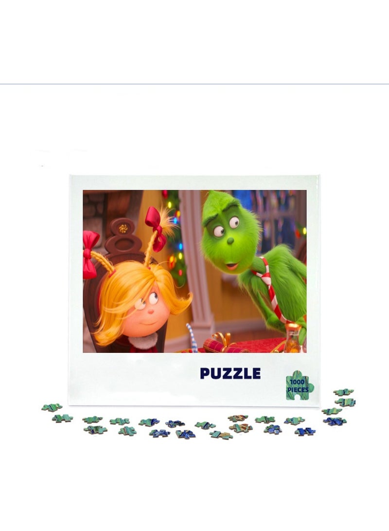 Anna 1000 Pieces Of Green Haired Monster Grinch Colorful Home Entertainment Desktop Puzzle - Image 2