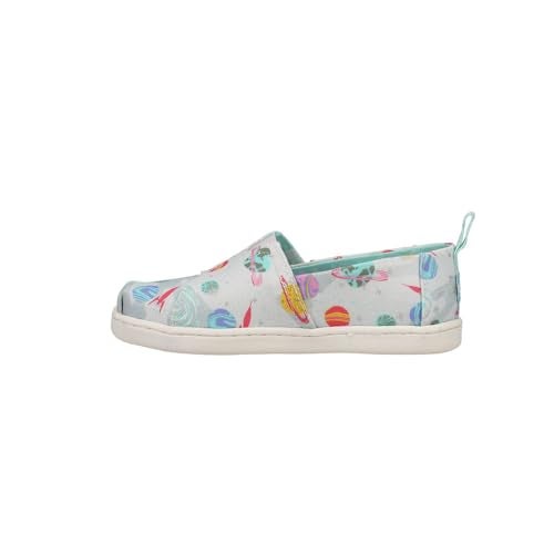 TOMS Kids Girls Alpargata Galaxy Print Slip On Flats Casual - Blue - Size 8 M - Image 4