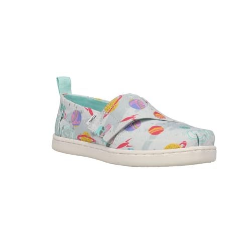 TOMS Kids Girls Alpargata Galaxy Print Slip On Flats Casual - Blue - Size 8 M - Image 3