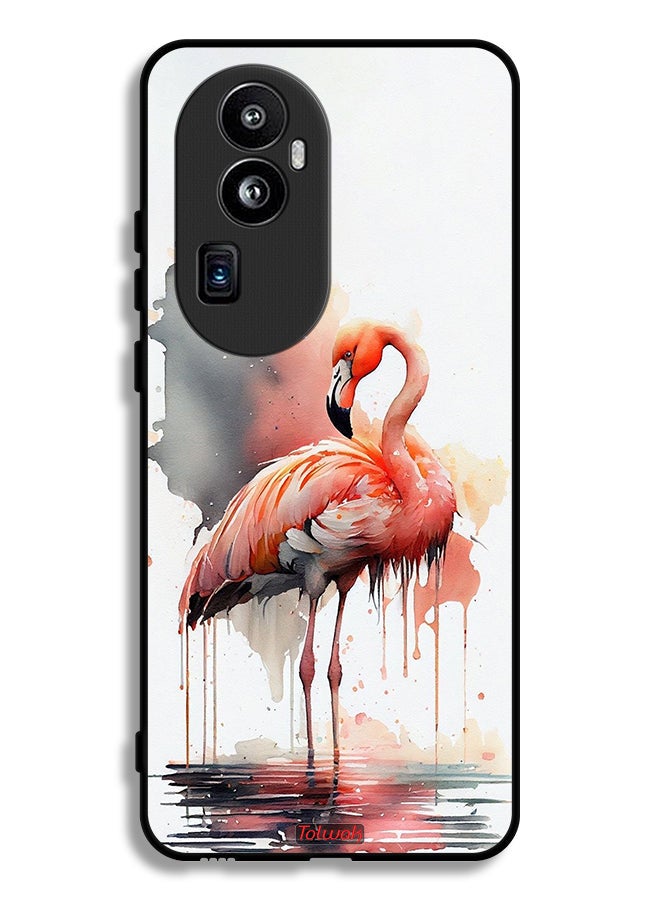 Tolwak Oppo Reno10 Pro Plus Protective Case Cover Tropical Watercolor Art - Image 1