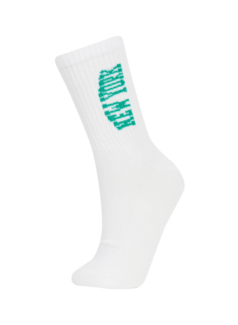 ديفاكتو Relax Fit Elasticated 3-Pack Cotton Long Socks